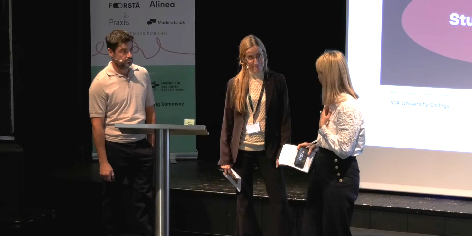 Thomas Iskov og Ane Qvortrup på scenen til Uddannelsesdebatten 2026
