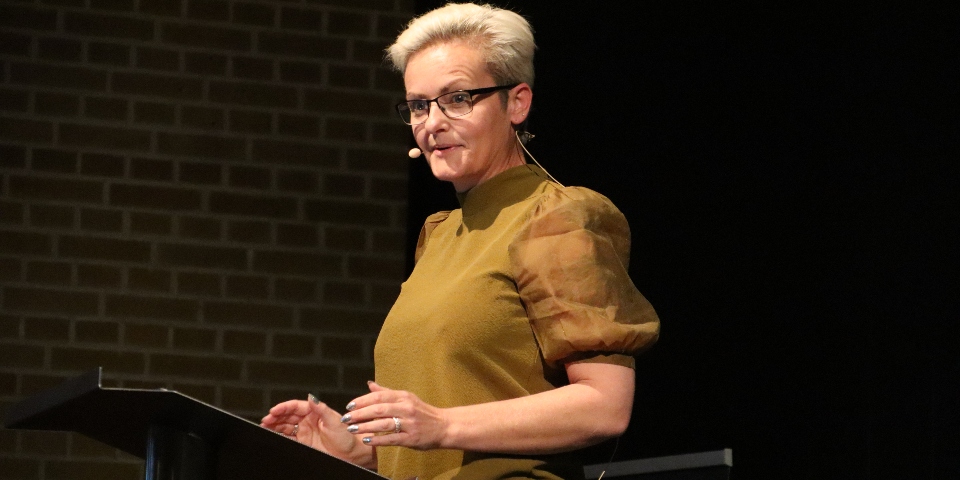 Børne- og undervisningsminister Pernille Rosenkrantz-Theil på Uddannelsesdebatten 