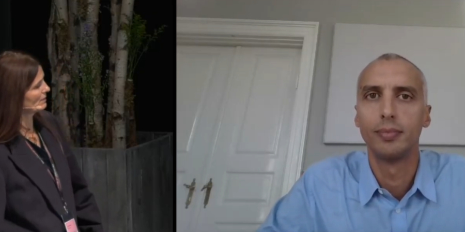 Mattias Tesfaye på zoom-opkald